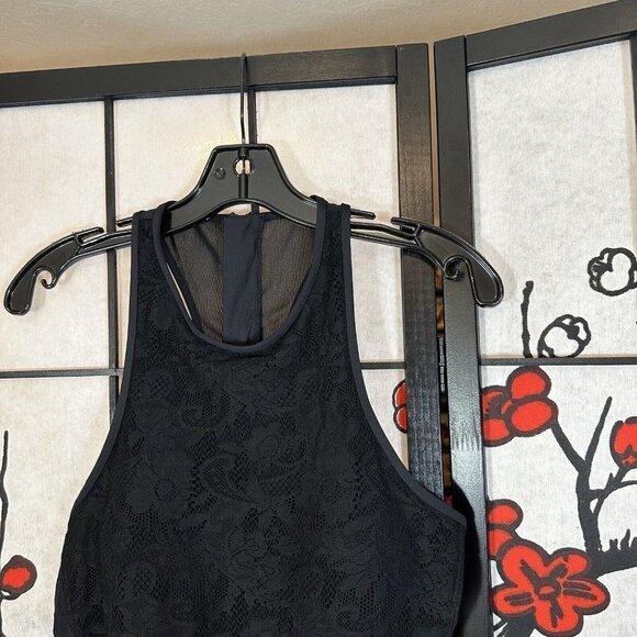 Bond Eye Black Lace One Piece Swimsuit Size US 12 AUS 16 High Neck New - Picture 5 of 8